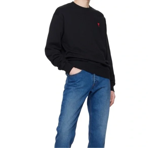 ♥️ami alexandre mattitussi black crew neck sweater - Picture 4 of 5